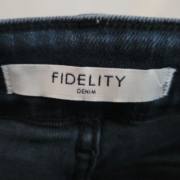 NEW 29 Fidelity Denim CHER High Rise Slim Straight LIGHTLY DISTRESSED Jeans NWOT - Picture 3 of 11